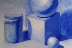 Blaue Körper. Acryl 40×30 cm