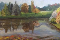 Herbst im Botanischen Garten II. Acryl 24x32 cm