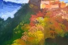 Etude Burg Hohenzollern. Acryl 30×20 cm