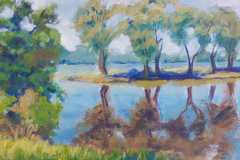 Etuede: Sommerwald II. Acryl 24x32 cm