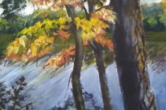 Blätterträume. Acryl 32×24 cm