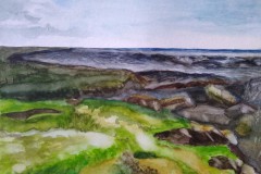 Naturstrand vor Norderney. Aquarell 24×32 cm