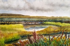 Am Watt. Aquarell 24×32 cm