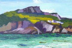 Howth bei Tag. Acryl  30x40 cm