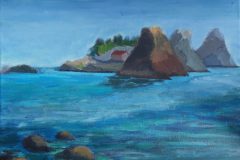 Sizilien: Riviera dei  Ciclopi. Acryl 30x40 cm