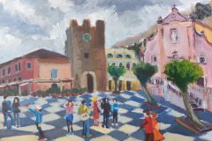 Sizilien: Taormina. Acryl 30x40 cm