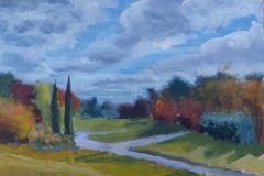 Herbst im Botanischen Garten I. Acryl 24x32 cm