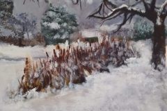 Am Schilf. Acryl 40×30 cm