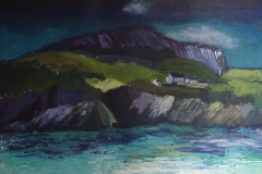 Howth bei Nacht. Acryl 30x40 cm