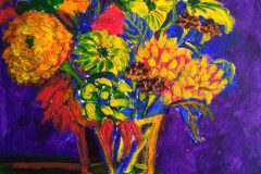 Sommerblumen III. Acryl 32×24 cm