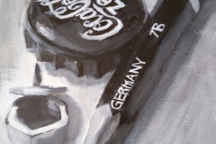 Grisaille-Studie. Acryl 40×30 cm