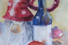 3. Advent. Aquarell mit Fineliner 24x32 cm