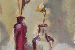 Kleine Etuede: Vasen mit Blumen. Acryl 20x15 cm