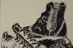 Einer für Alle. Zeichnung mit Fineliner 30×21 cm