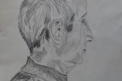 Männerporträt. Bleistift 60×42 cm